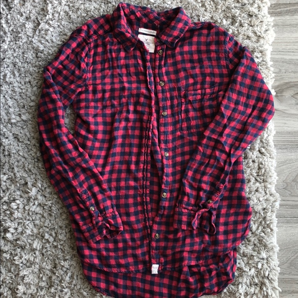 American Eagle Checkered Flannel! - image 1